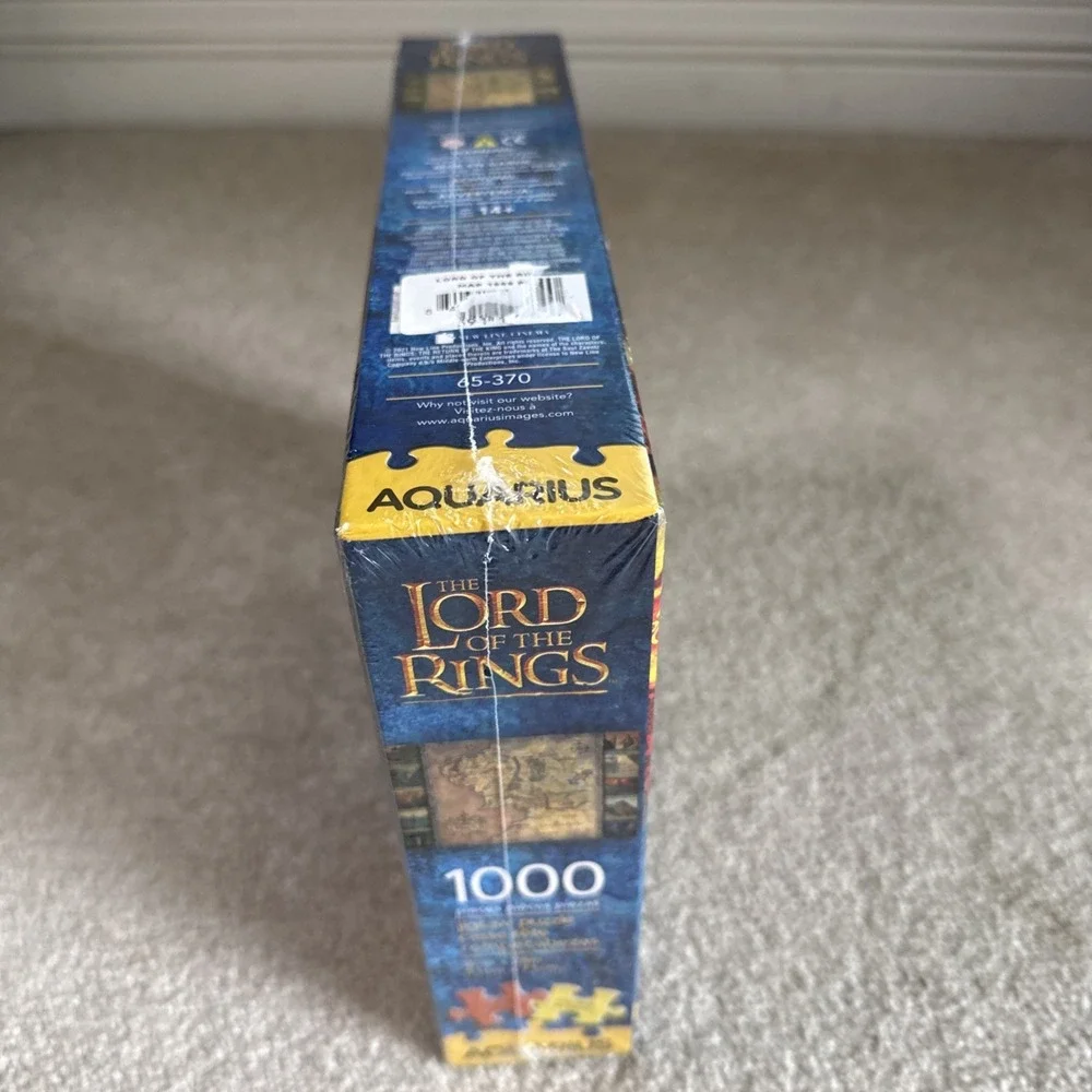 Aquarius Lord of The Rings 1000 Piece Middle Earth Map Jigsaw Puzzle New Sealed